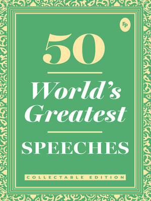 cover image of 50 World's Greatest Speeches